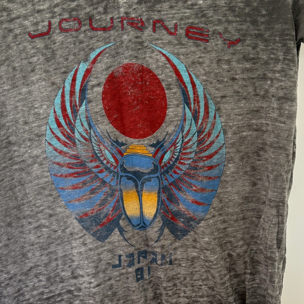 Women's Gray Graphic Strappy Tee - Picture 2 of 9